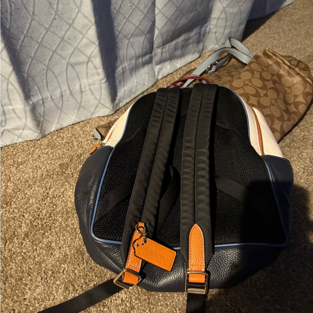 Coach Cream and Brown Backpack - Picture 2 of 11